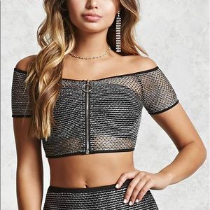 2 piece Zip front Skirt Set